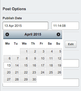 post publish date