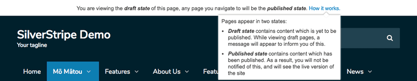 Share draft content front-end alert