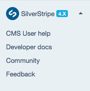 CMS help menu