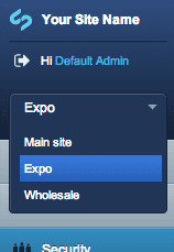 Group subsites dropdown